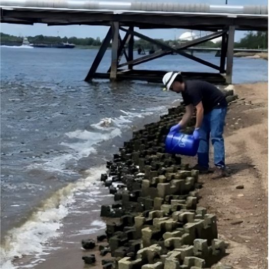 A volunteer helping at the Elizabeth River Project